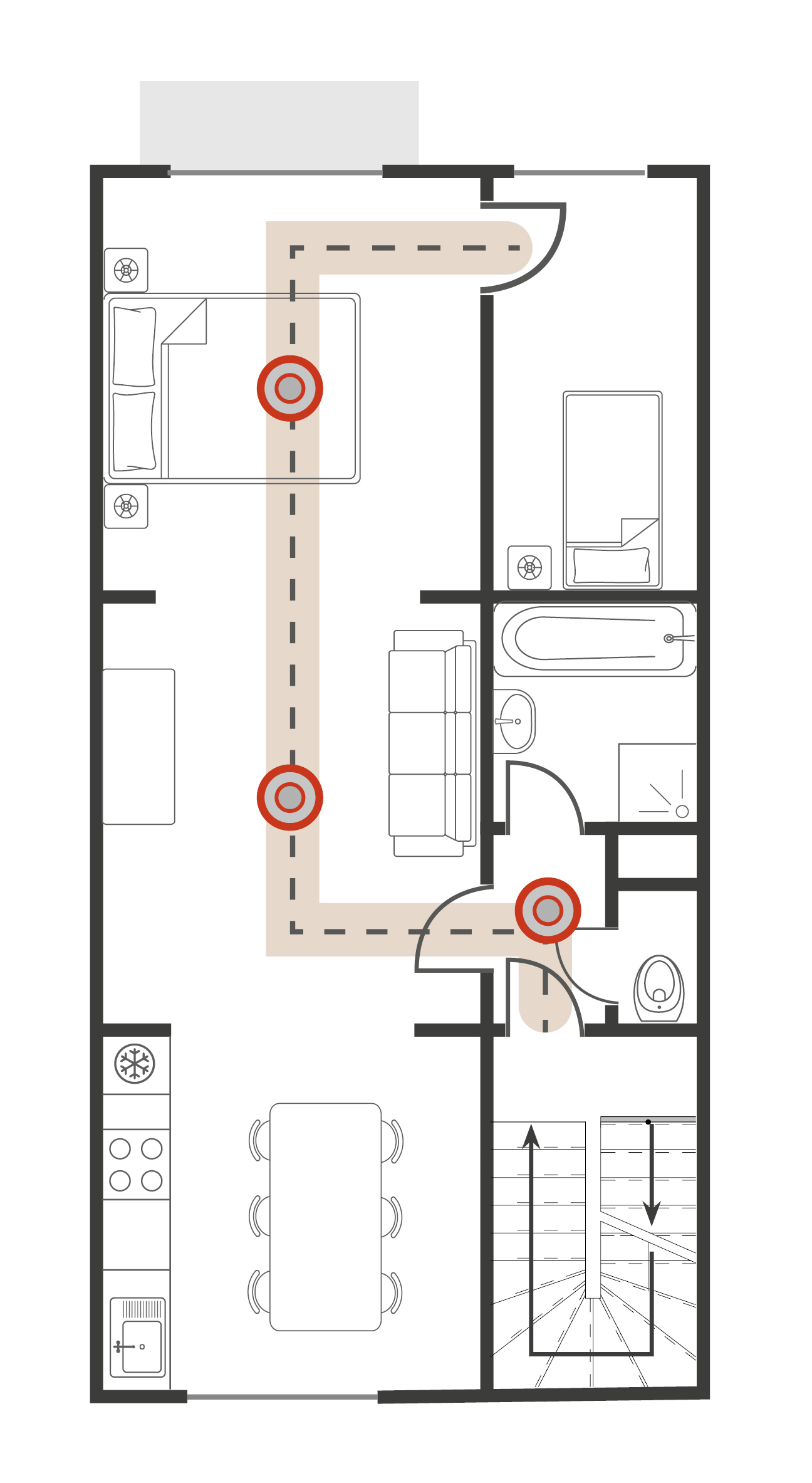 Plan appartement 2 chambres